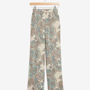 Express Wide-leg Paisley Trousers
